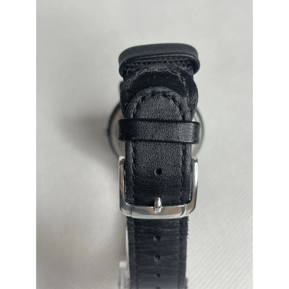 Timex Expedition Camper Watch T40011 Military Style Indiglo Black Leather Fabric